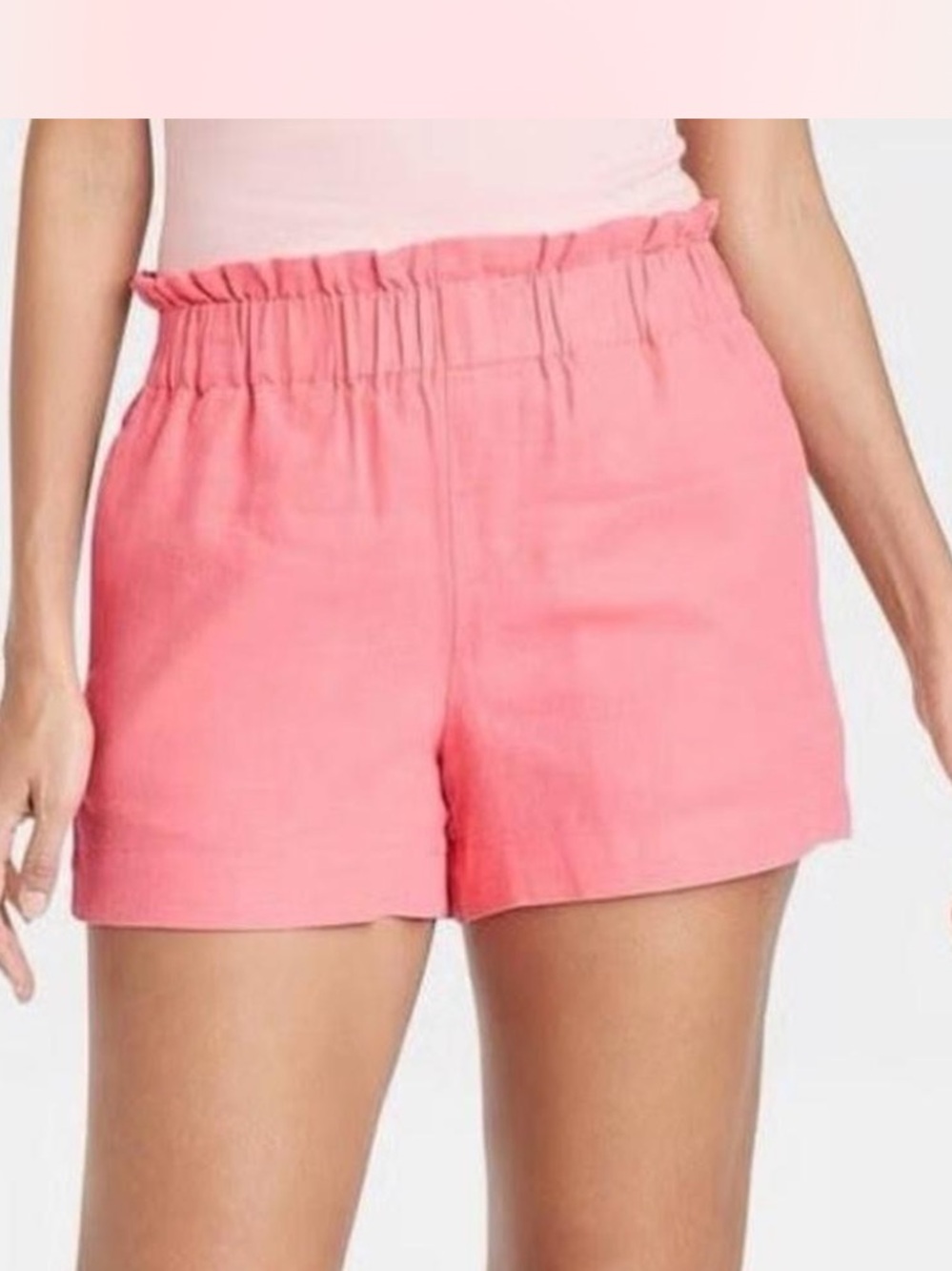 Shorts High-Rise Linen Pull-on from a New Day women’s size large beach coastal